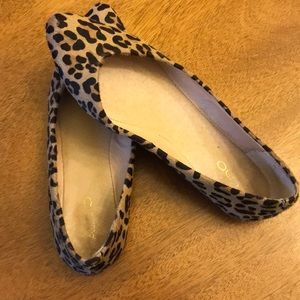 Faux hair leopard print Aldo flats